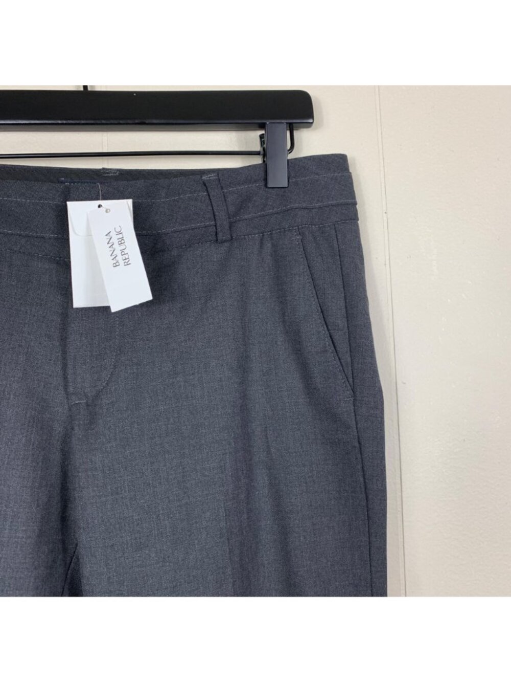 NEW Banana Republic Ryan Fit Wool Blend Wide Leg Pants Gray Office Siren Sz 6 - Picture 2 of 7